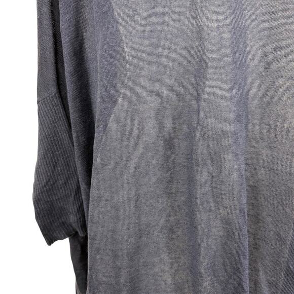 Pure Amici Womens Open 100% Linen Longline Cardigan Sweater Navy Blue sz 1 / M - Picture 12 of 16